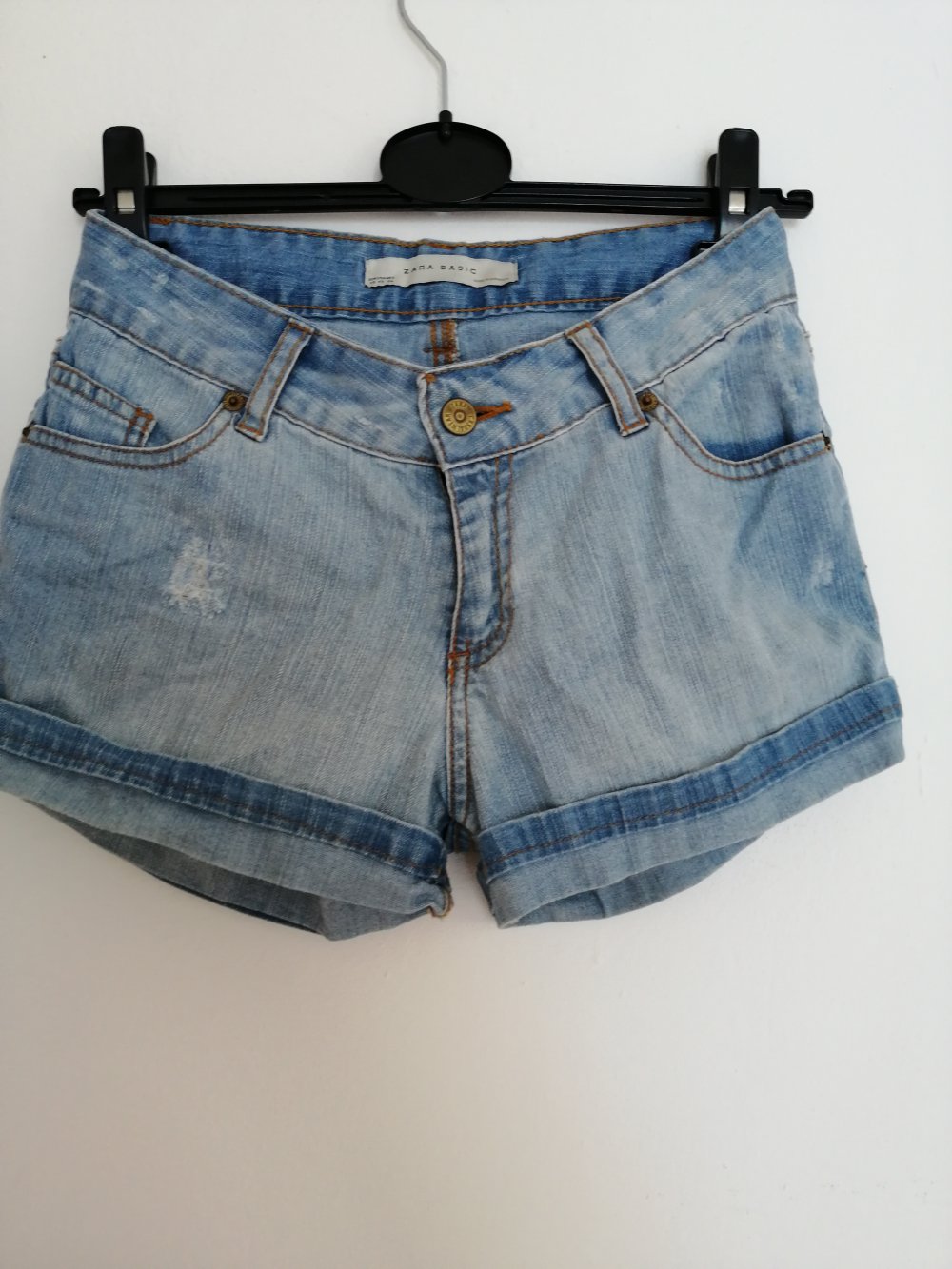 Blaue Jeansshorts von Zara mid waist