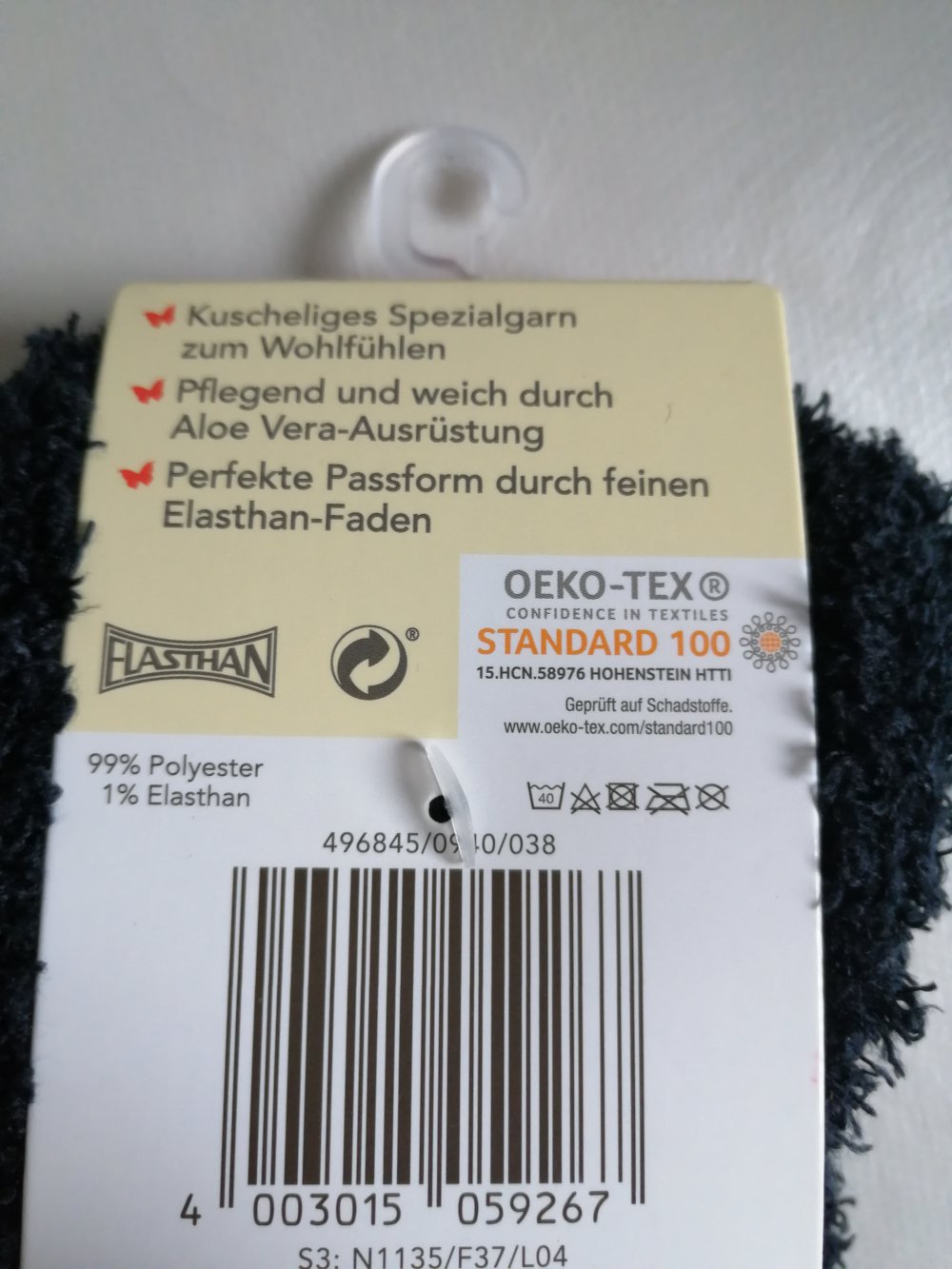 NEU Kuschelsocken mit Aloe Vera Schwarz nur die