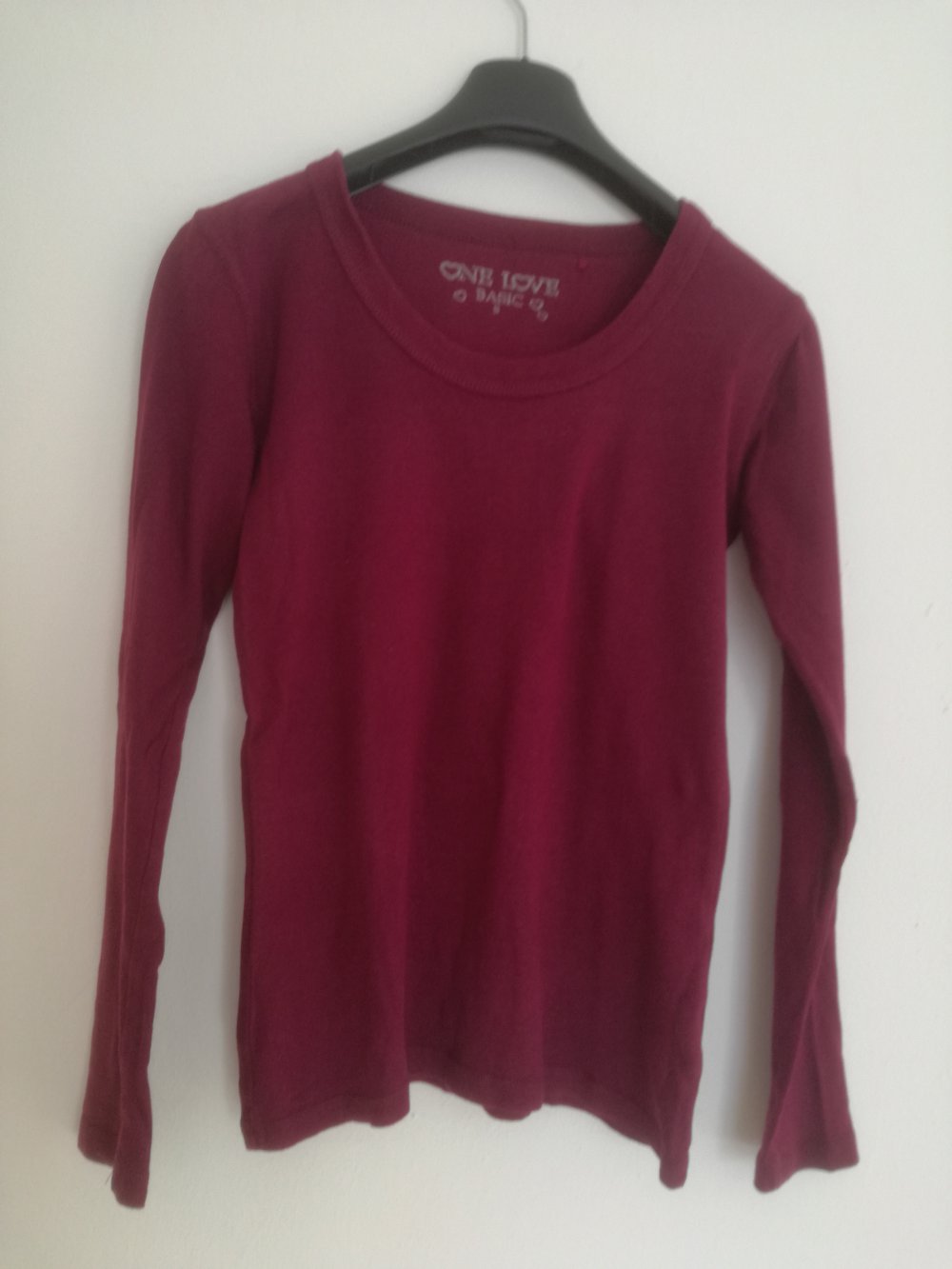 Beerenfarbendes Lang Arm Shirt