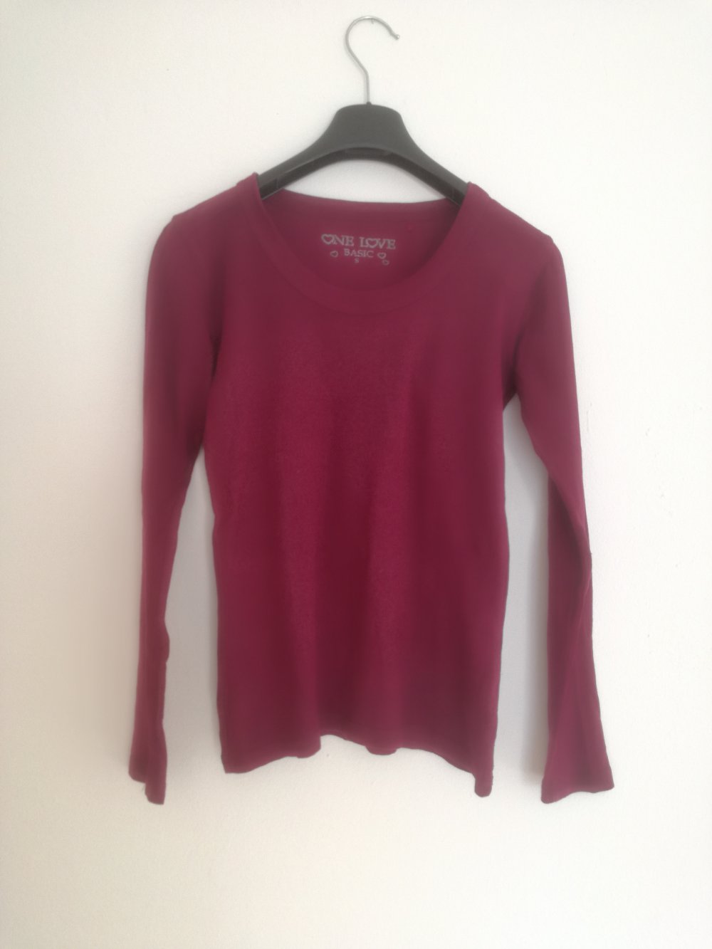 Beerenfarbendes Lang Arm Shirt