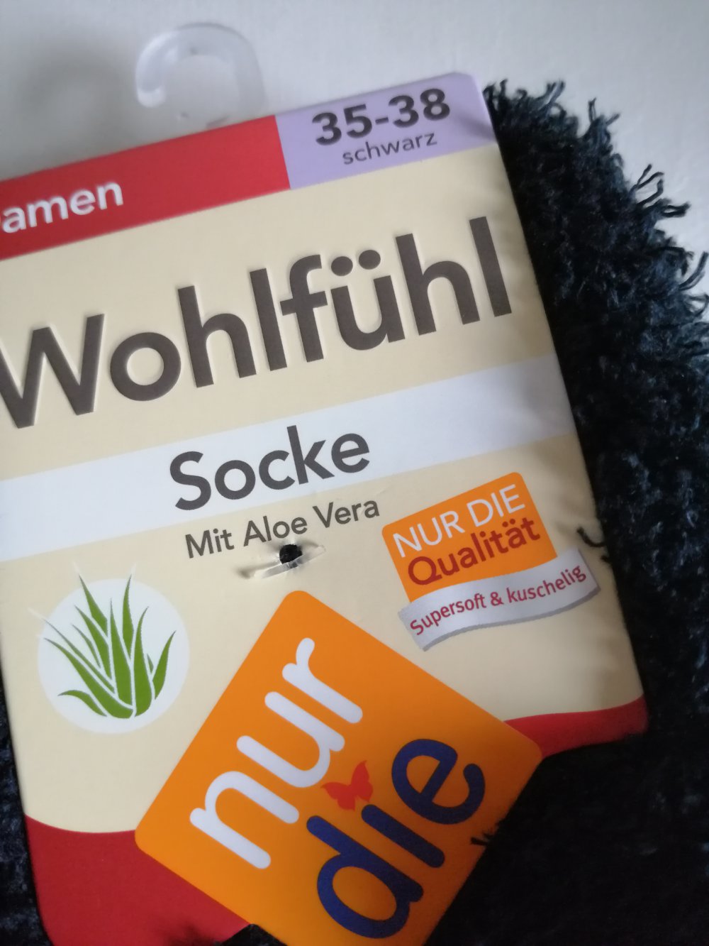 NEU Kuschelsocken mit Aloe Vera Schwarz nur die