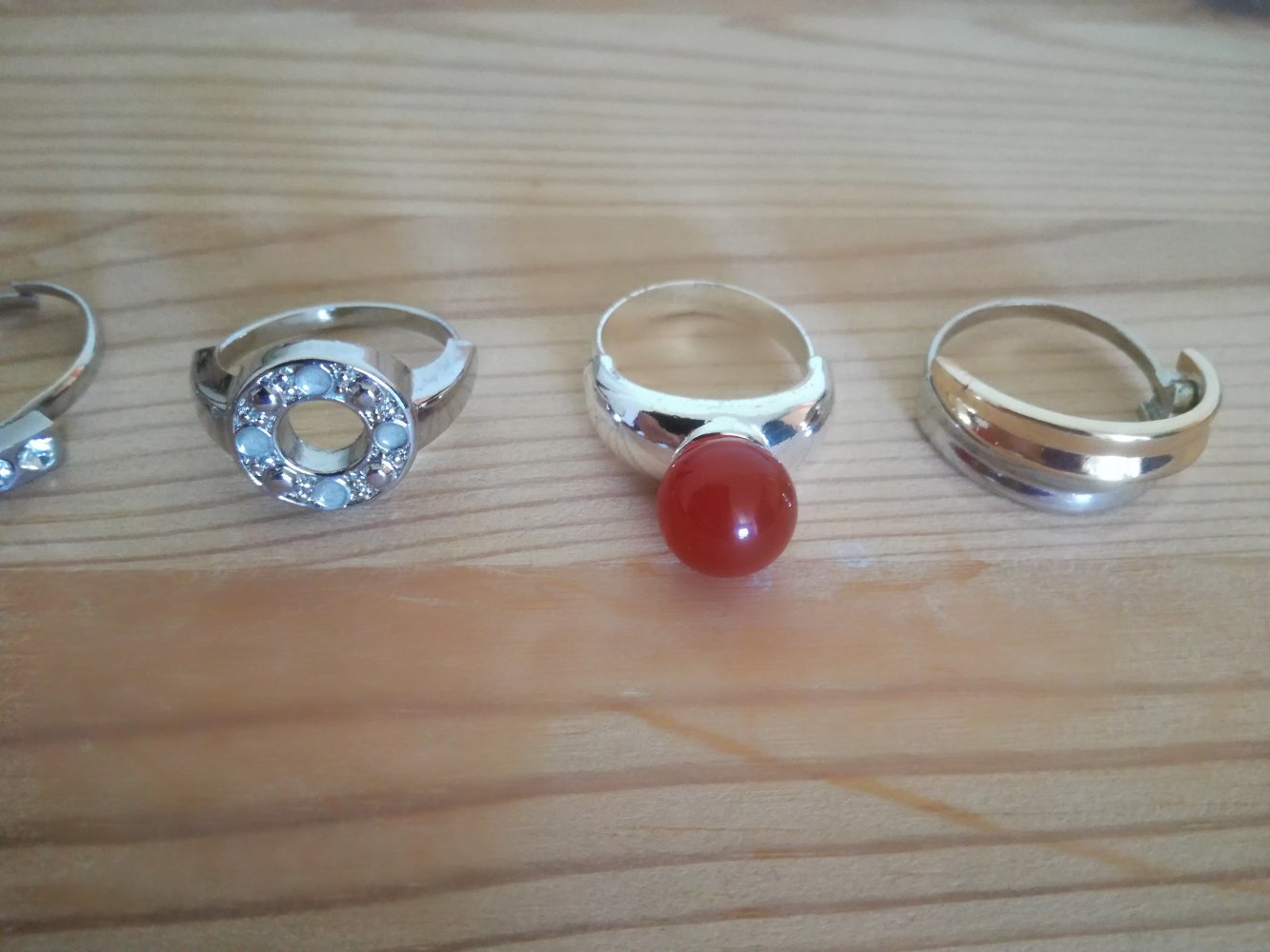 Ring set rot orange silber gold glitzer