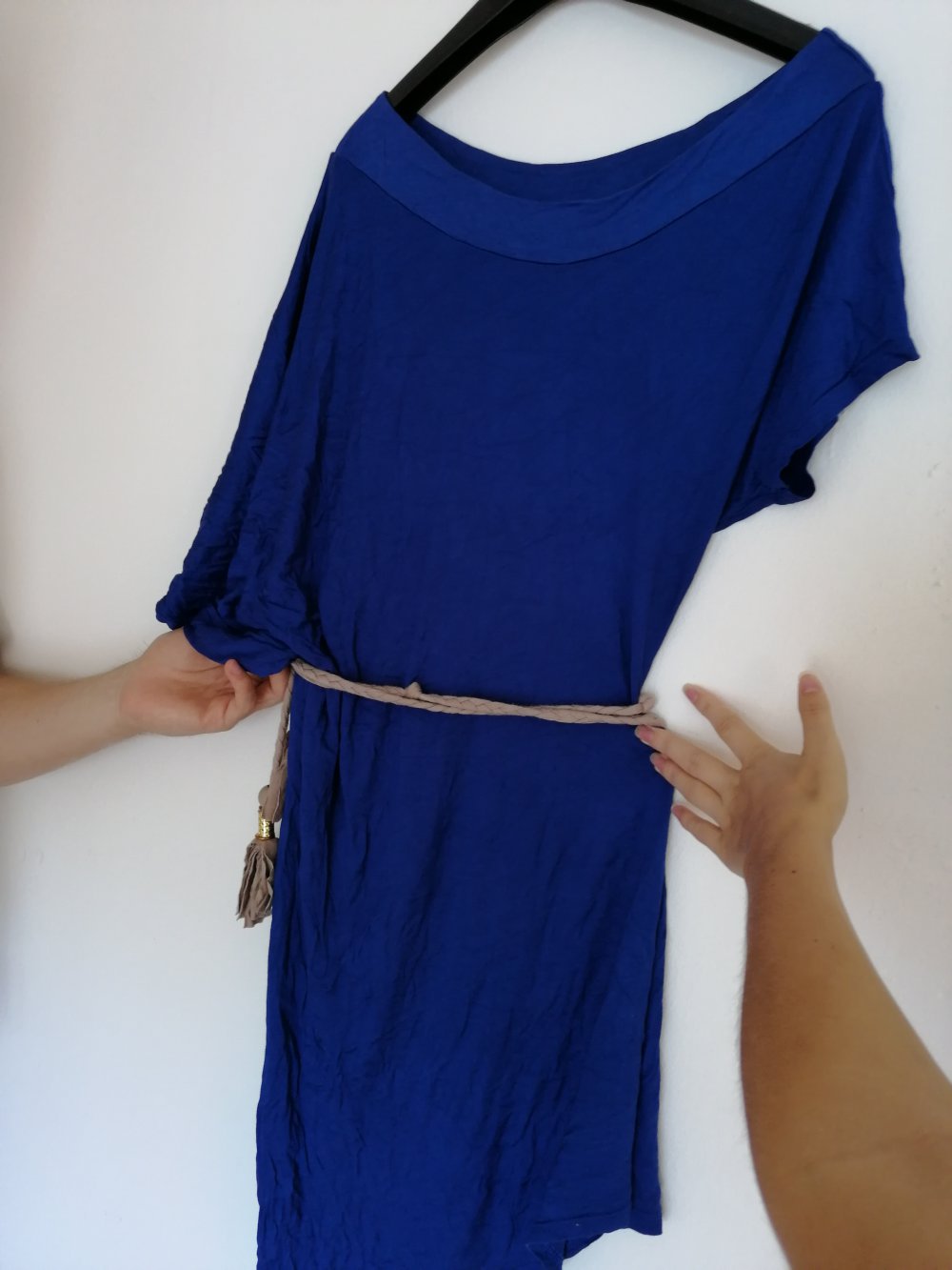 Tolles Offshoulder Kleid königsblau One shoulder