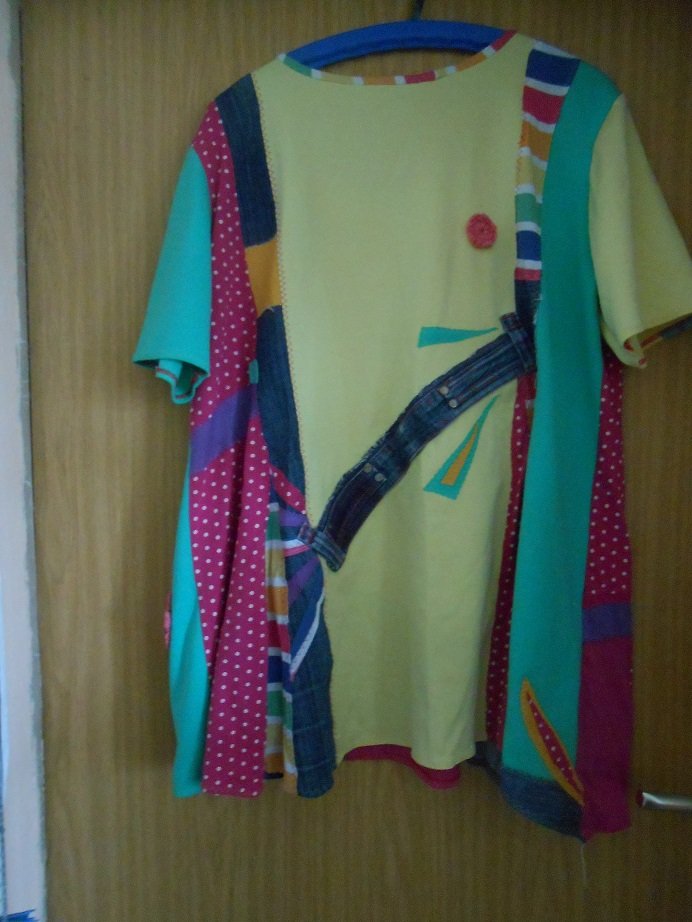 Tunika Unikat Upcycling Handarbeit Etsy Gr. 46