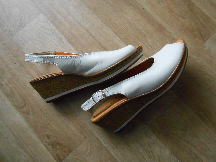 Damen-Sandalette Jenny weiß/Creme Gr. 6,5 / 40