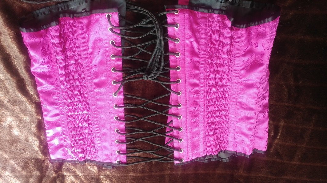 Korsage Corsage pink gemustert Gr. 44 