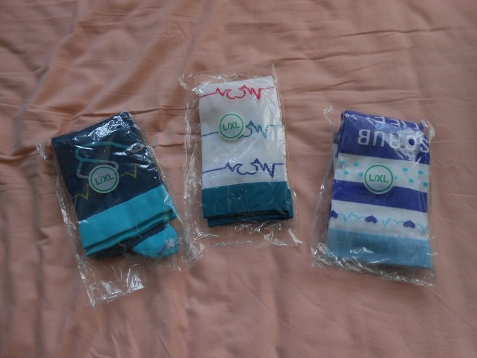 3 Paar bunte Kompressionsstrümpfe Kniestrümpfe Gr. L/XL 40 - 44