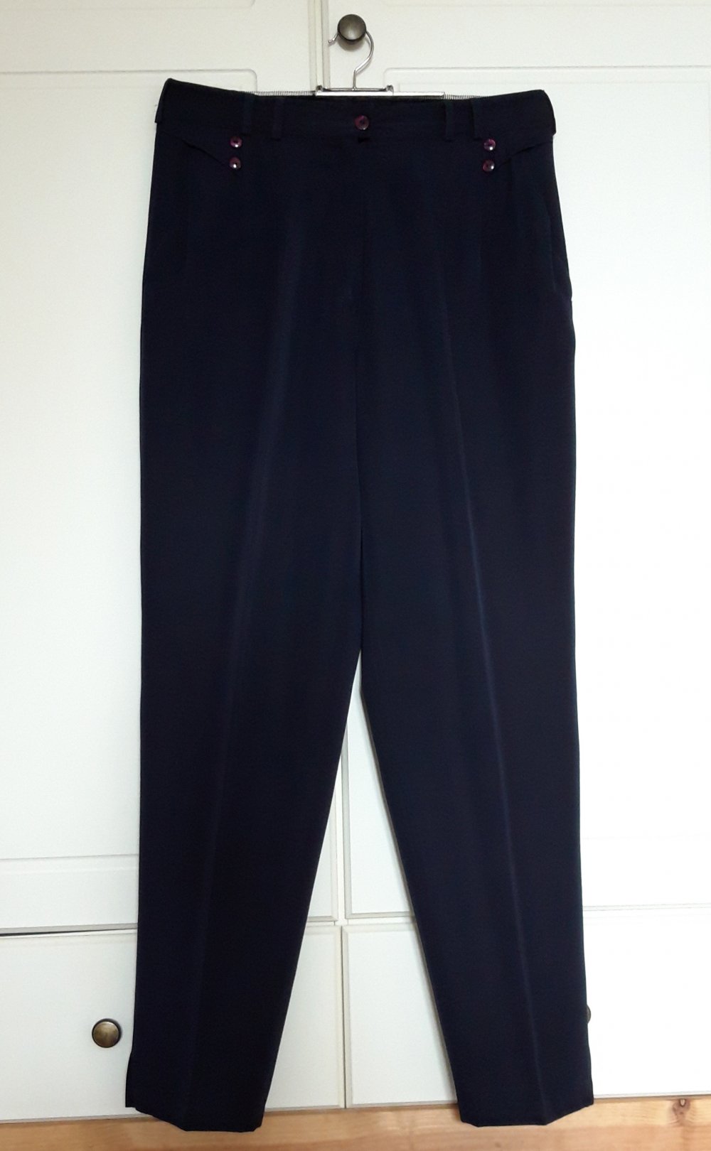 dunkelblaue Vintage Karottenhose