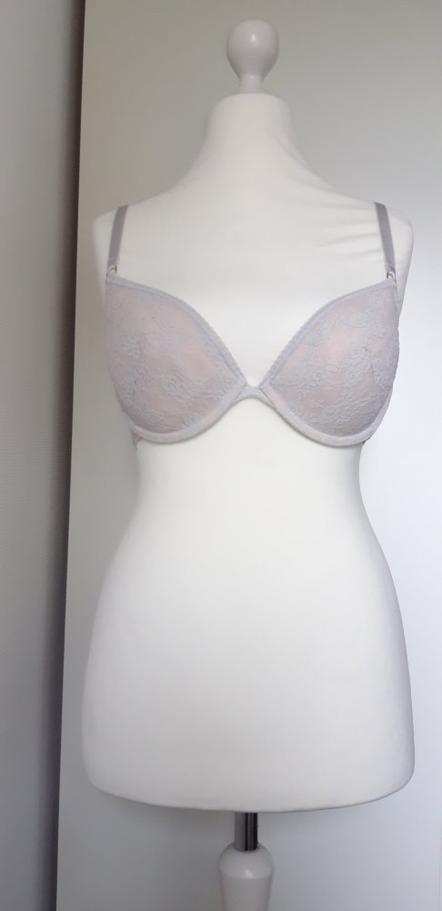 2 Bügel-BHs in dunkelblau und beige