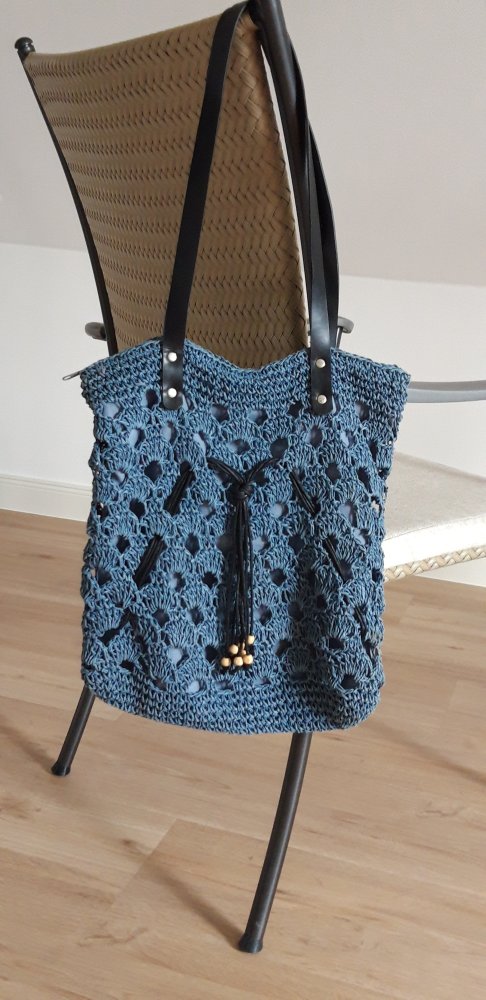 große Tasche in Häkel oder Strick-Optik