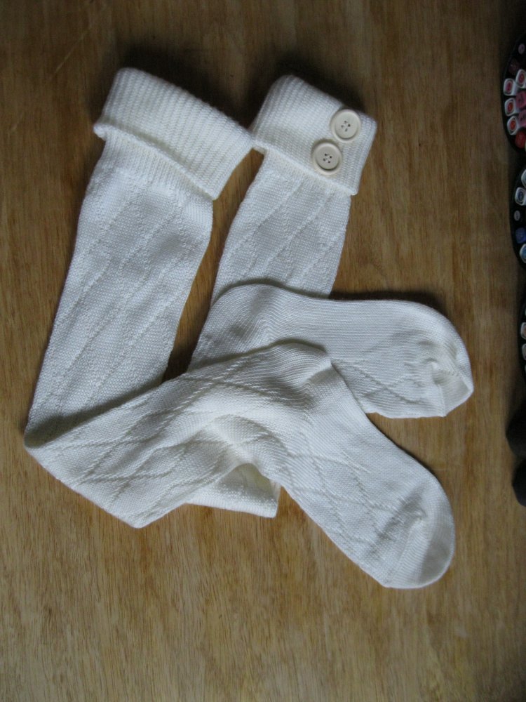 cremeweiße Socken / Strümpfe