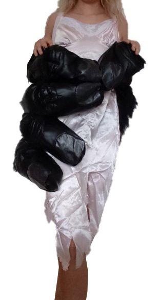 King Kong Gorillahand mit Kleid