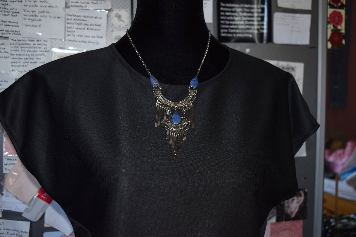 Boho Vintage Schwarzes Sommerkleid Tunika Wet Look Gothic Grunge Emo E Girl Punk Festival Goa Hippie