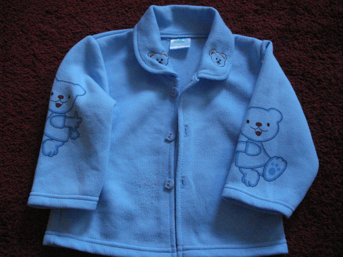 hellblaue Jacke Teddybär