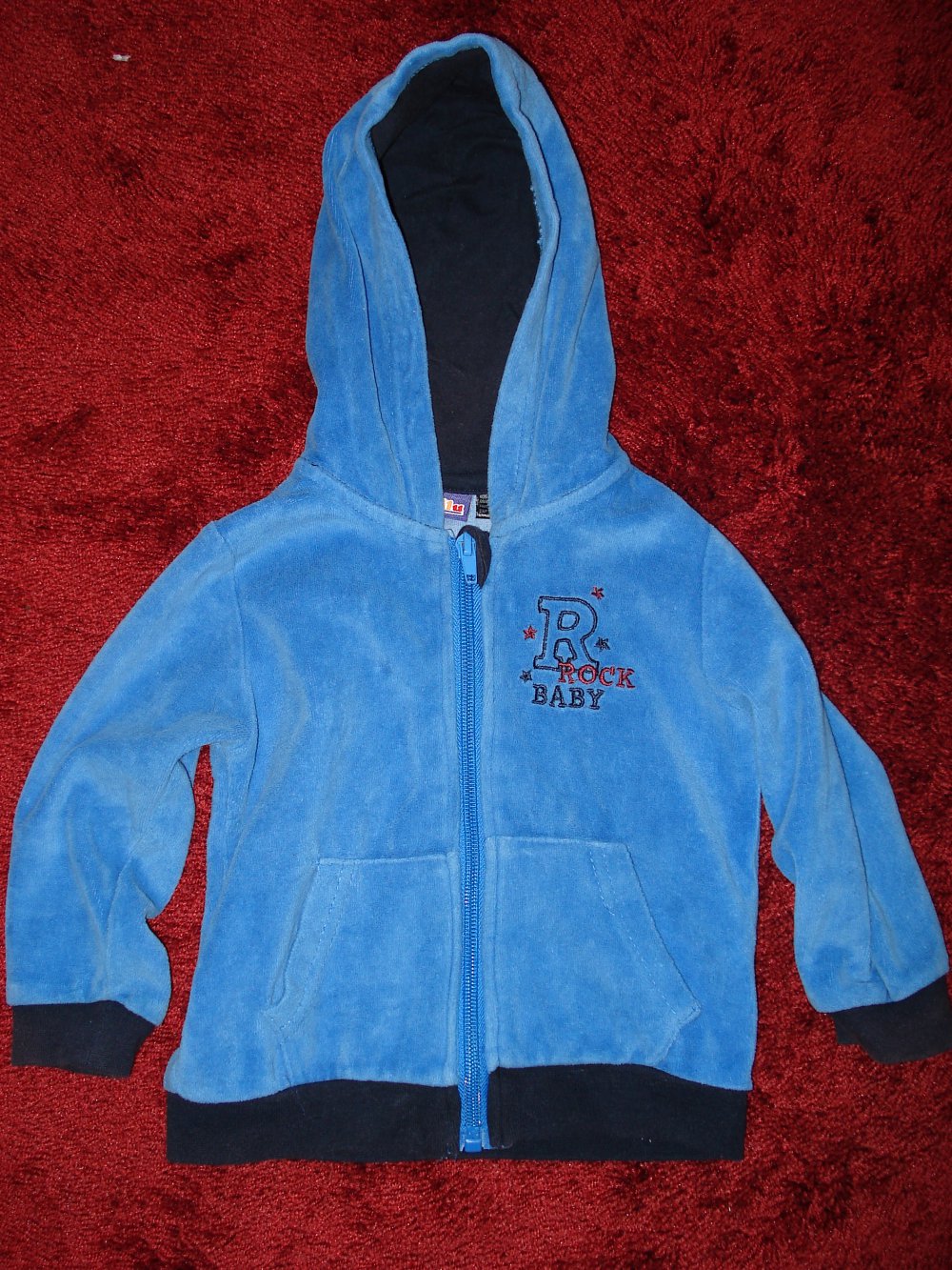 blaue Nicki-Kapuzen-Jacke