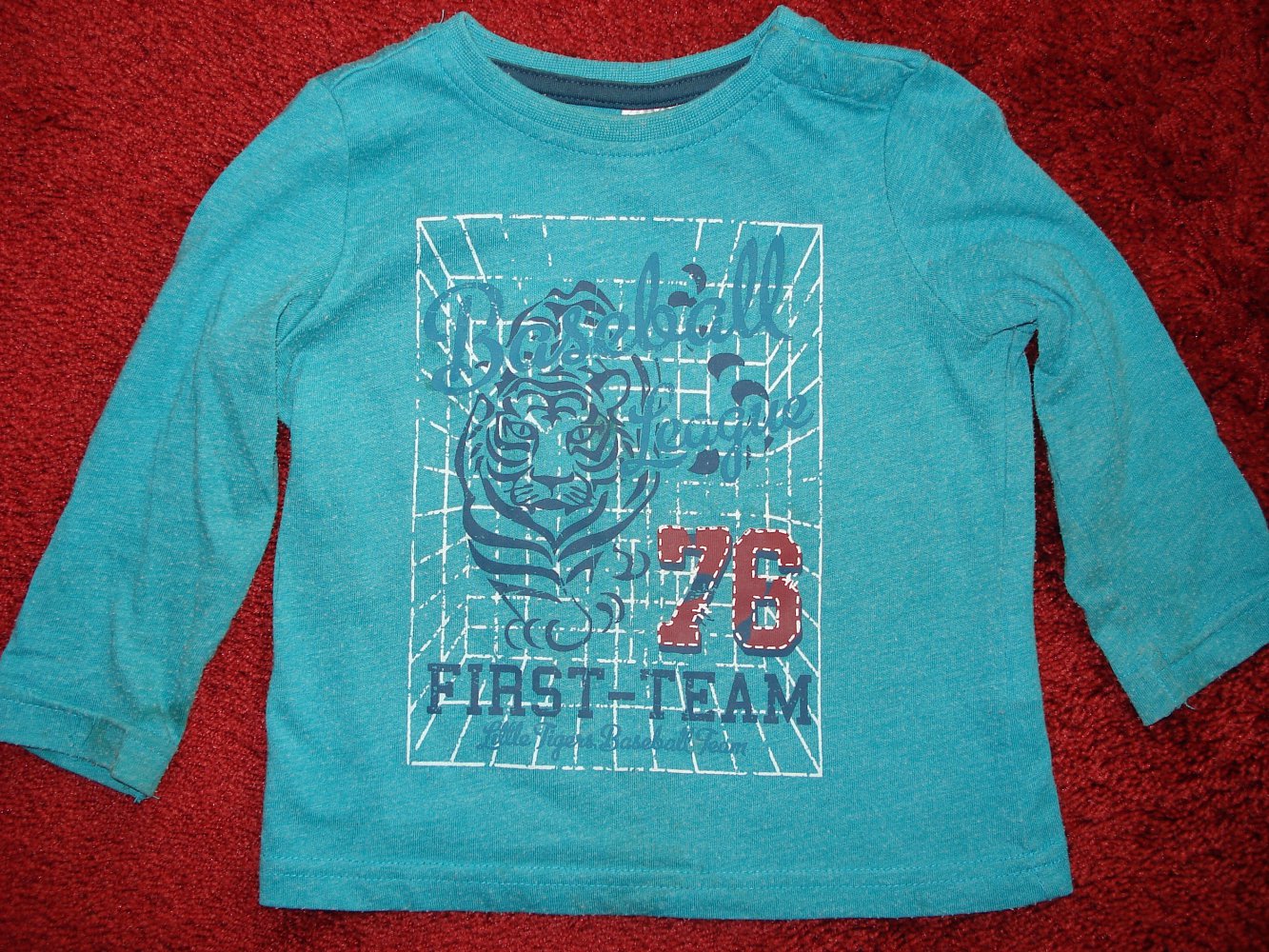 türkiser Pullover Baseball / Tiger