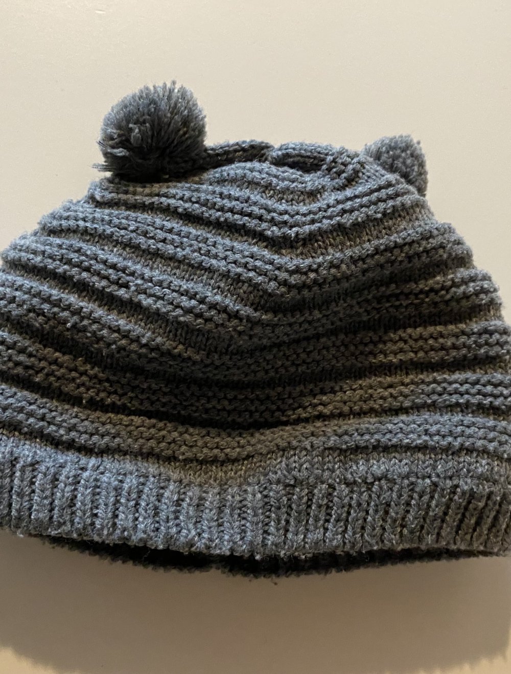 Mütze Zara mit Ohren bommeln grau 62 68