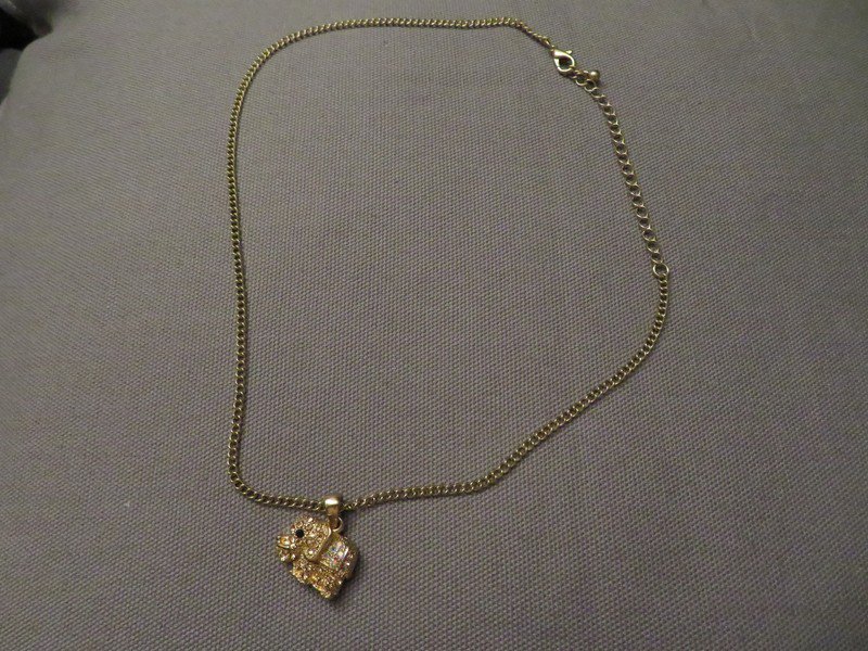 Primark Kette Elefant gold mit Strass 47 cm