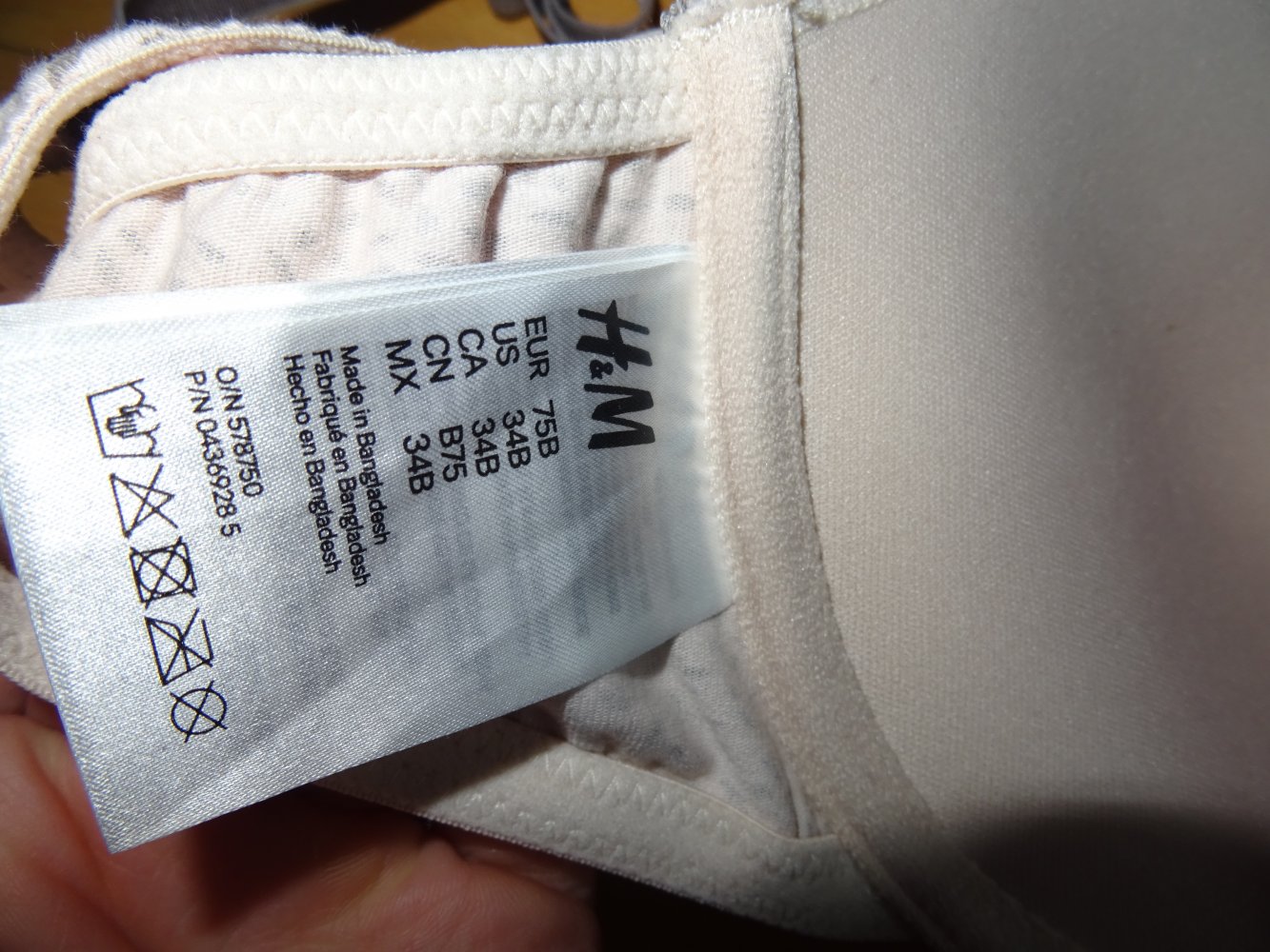 H & M 2 Bügel BH's rosa /braun u. braun uni  neuwertig