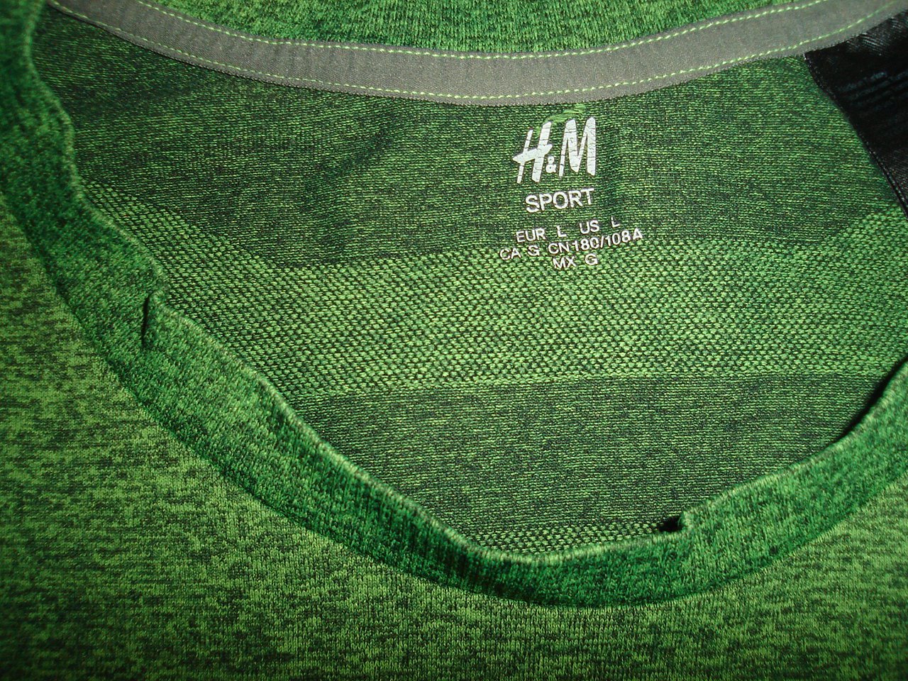 H&M Shirt Shirt grün / grau Größe L 