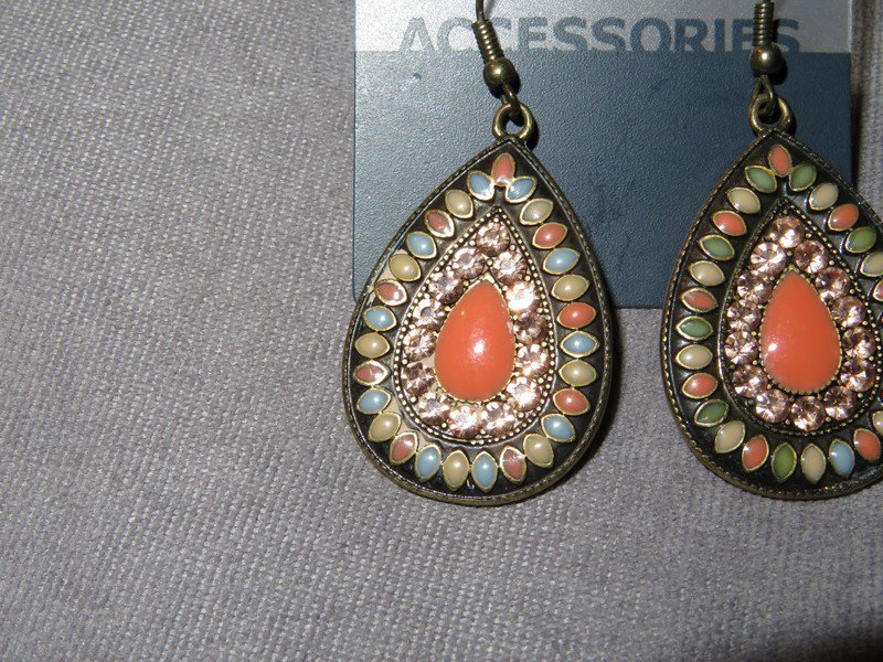 Accessories Tropfen Ohrringe gold orange