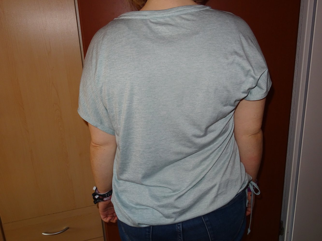 Tchibo Outdoor Shirt mint/weiß Größe M