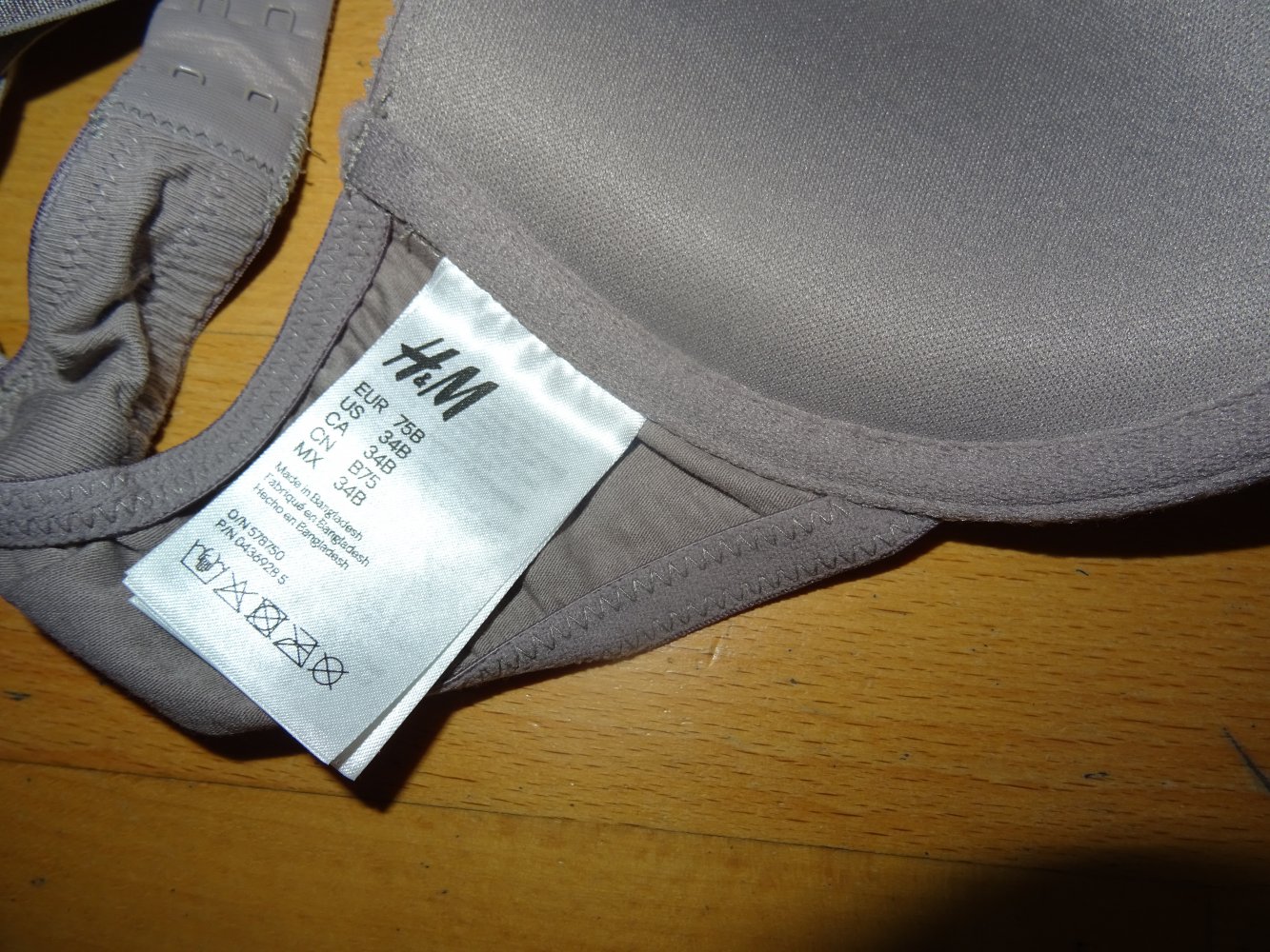 H & M 2 Bügel BH's rosa /braun u. braun uni  neuwertig