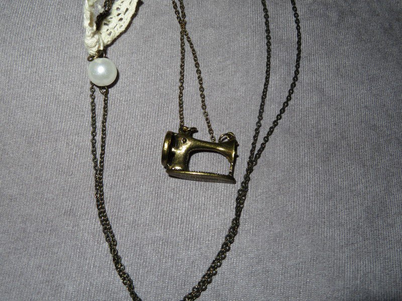 Accessories Kette Nähmaschine vintage neuwertig 88 cm