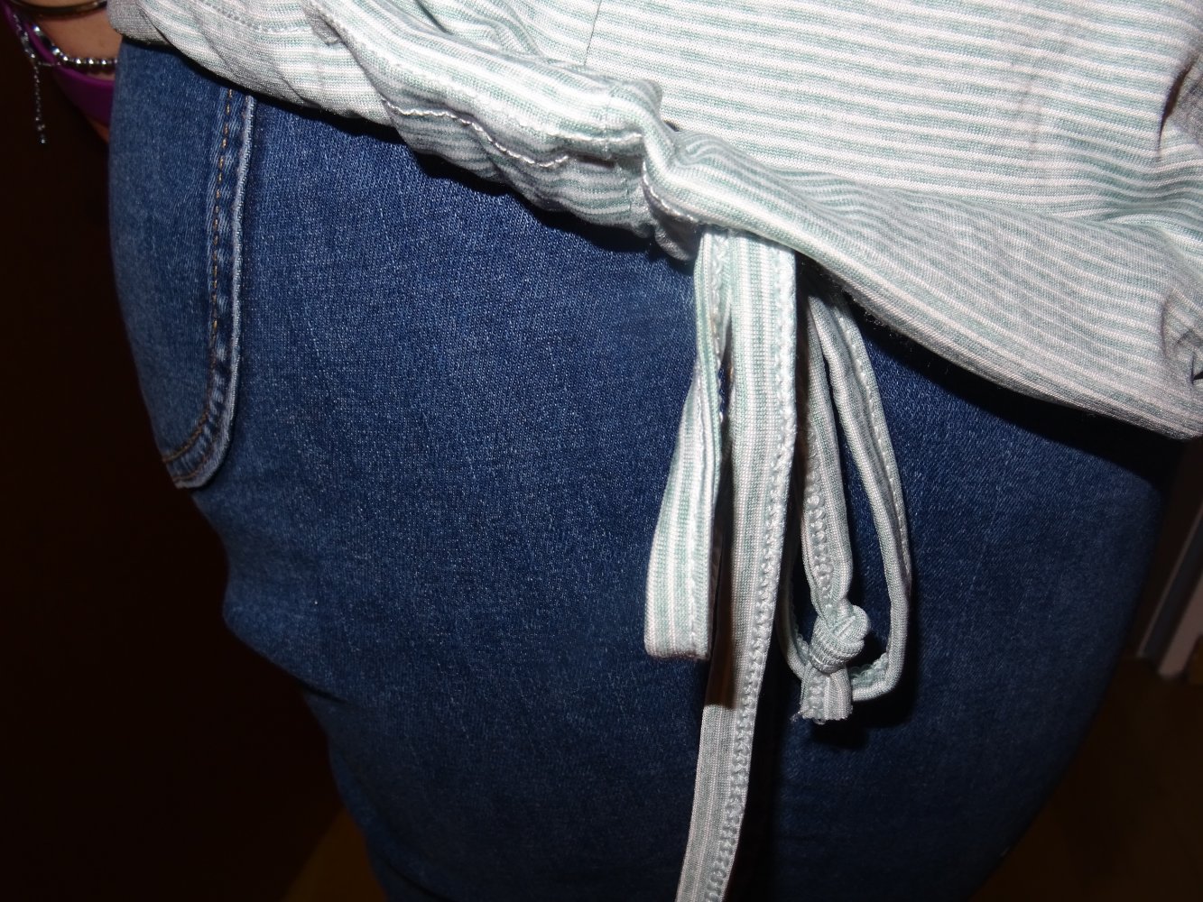 Tchibo Outdoor Shirt mint/weiß Größe M