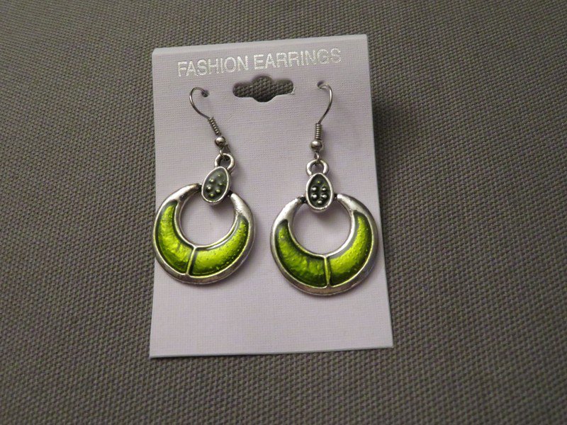Ohrringe silber grün neu