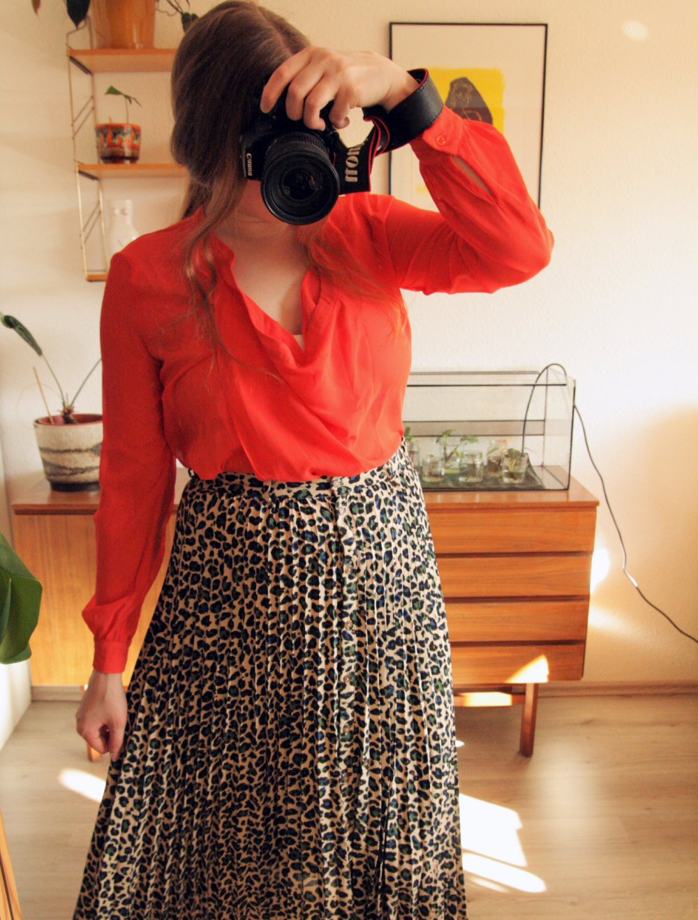 Wasserfall Bluse transparent Gr M