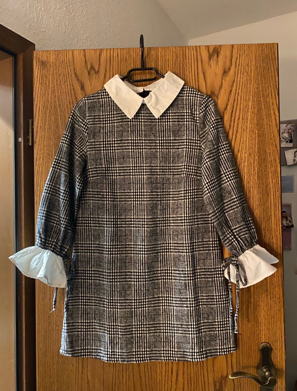 Minikleid Karo mit Kragen