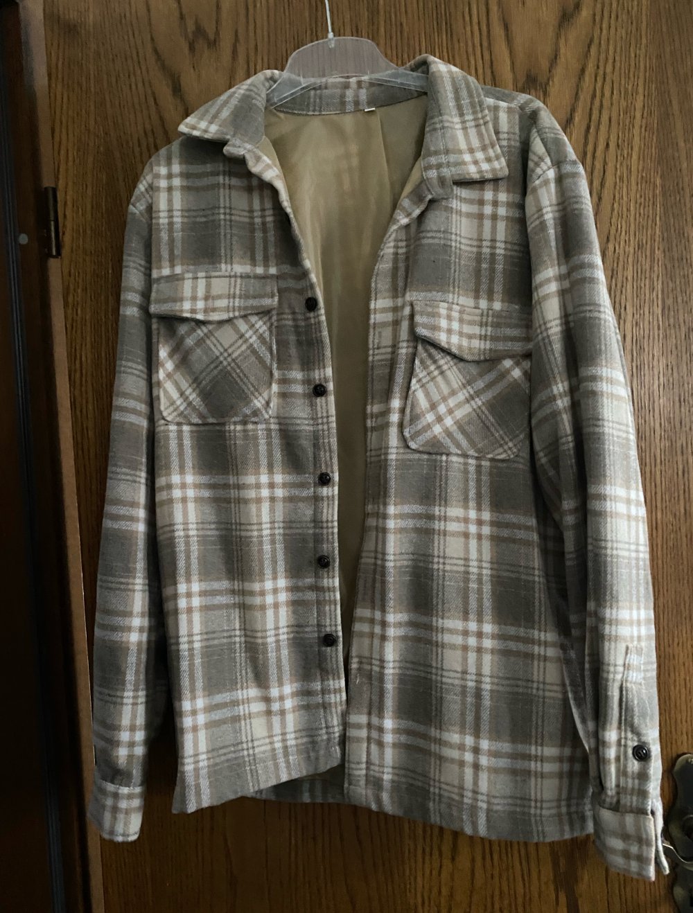 Beige kariertes Overshirt neu!