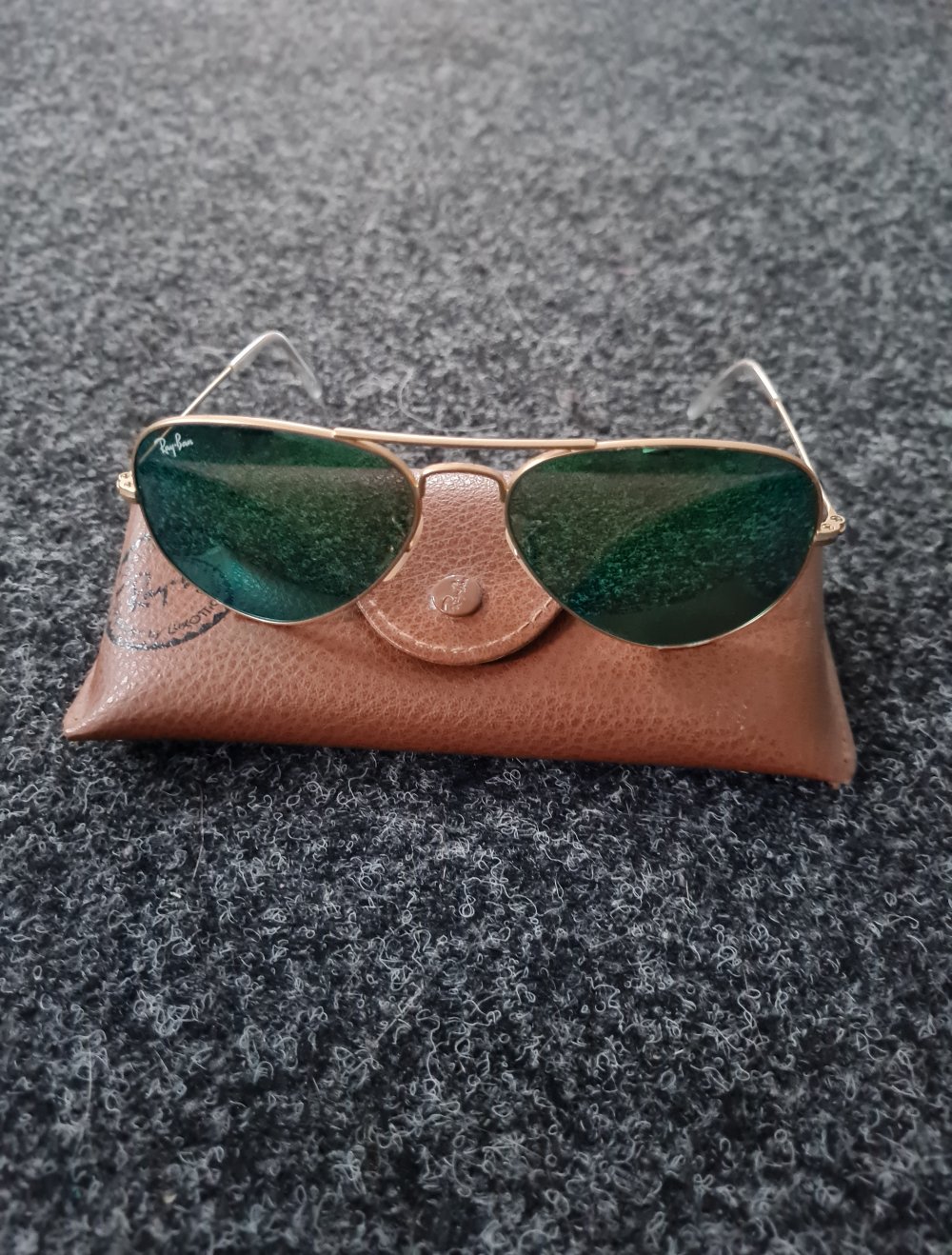 Rayban Aviator grün verspiegelt
