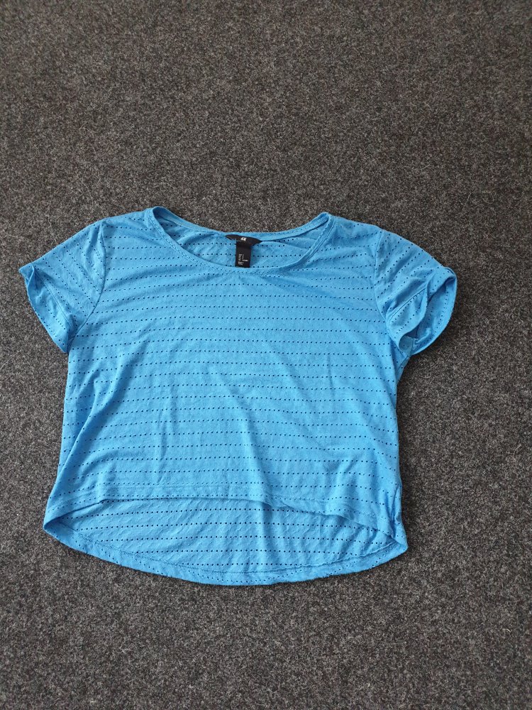 Blaues Oversize Crop-Shirt 