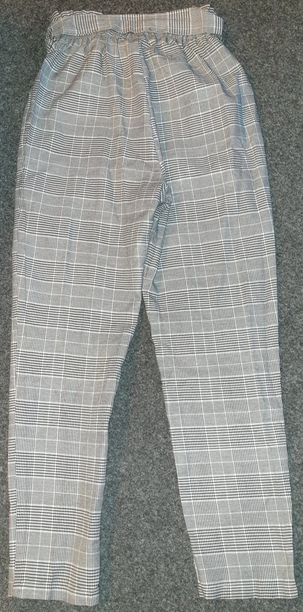 Karierte High-Waist Hose