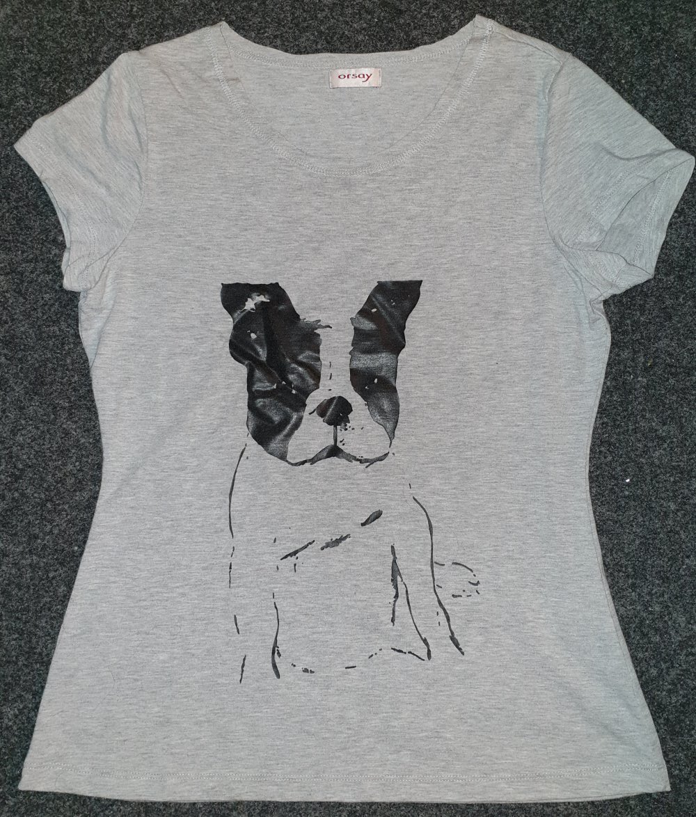 T-Shirt mit Hundeprint 
