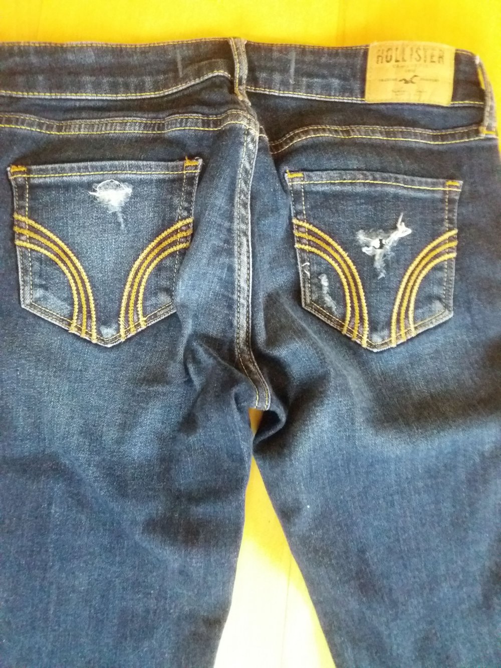 dunkelblaue Hollister Jeans,W25 L33, Destroyed