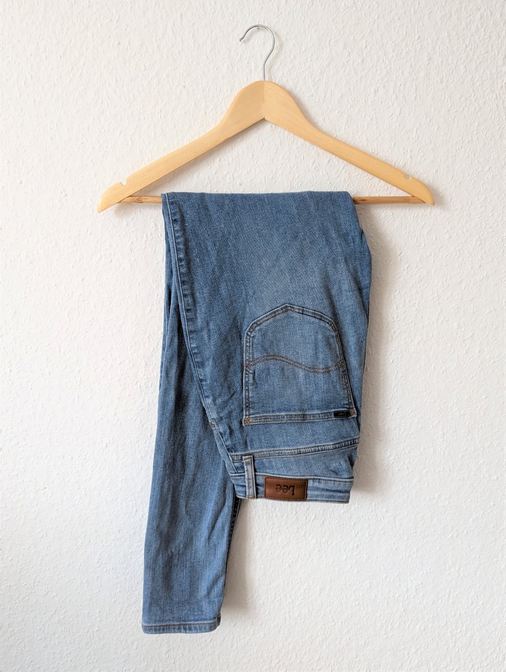 Lee IVY High Waist Skinny Jeans Distressed Ripped Damenjeans Slim Stretch Denim hellblau blau