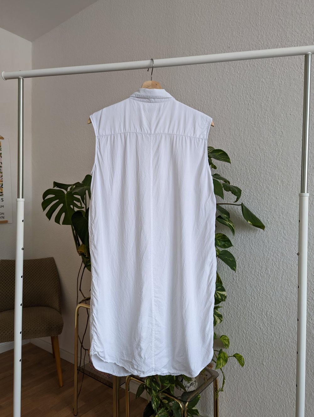 &other stories Hemdkleid Blusenkleid weiß Dress Kleid mit Brusttasche minimalistisch