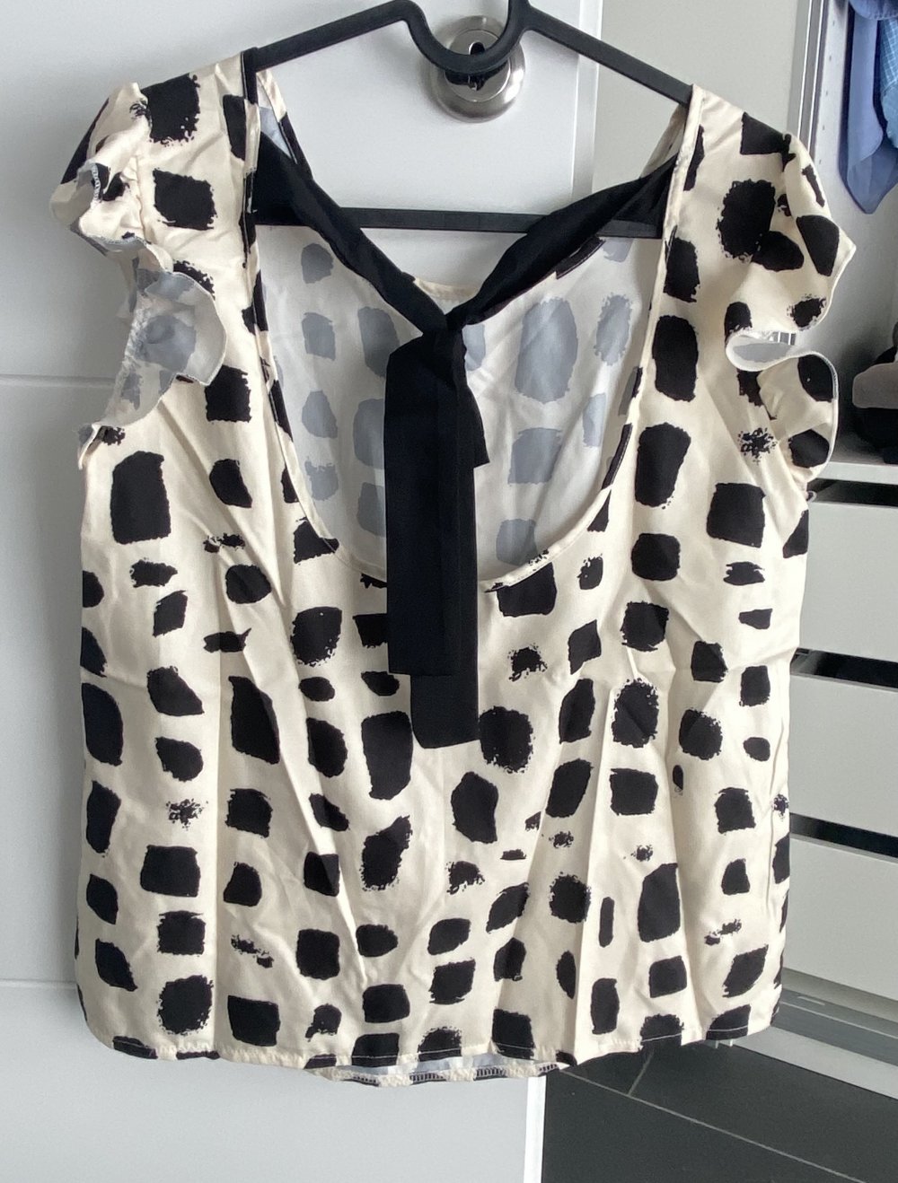 Print Bluse / tiefer Rücken 36/S