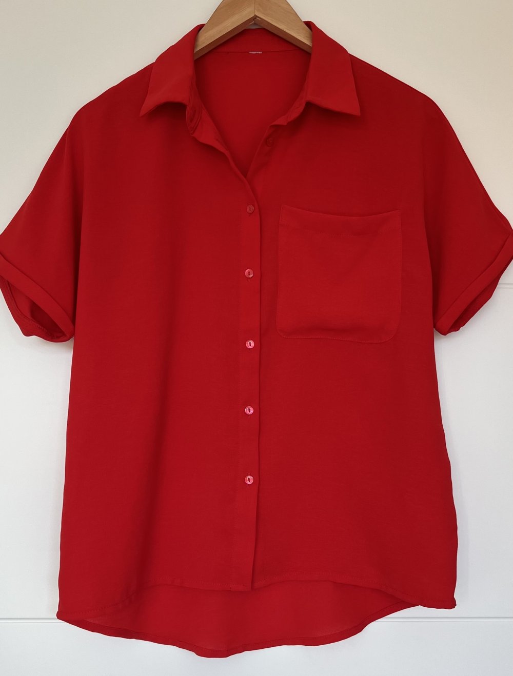 Oversize Hemd rot