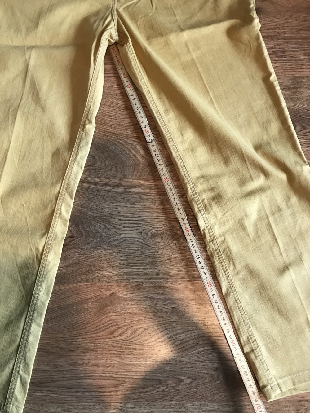 Hose senfgelb von Cabano, Größe EUR 50 NEU