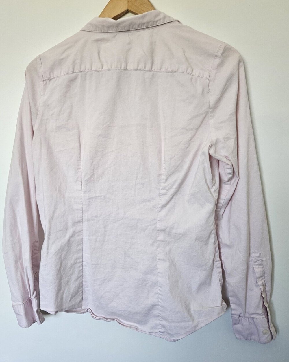 Modern klassische Damen Langarm Bluse Oberteil Slim Fit Gr. 40 (H&M) rosa