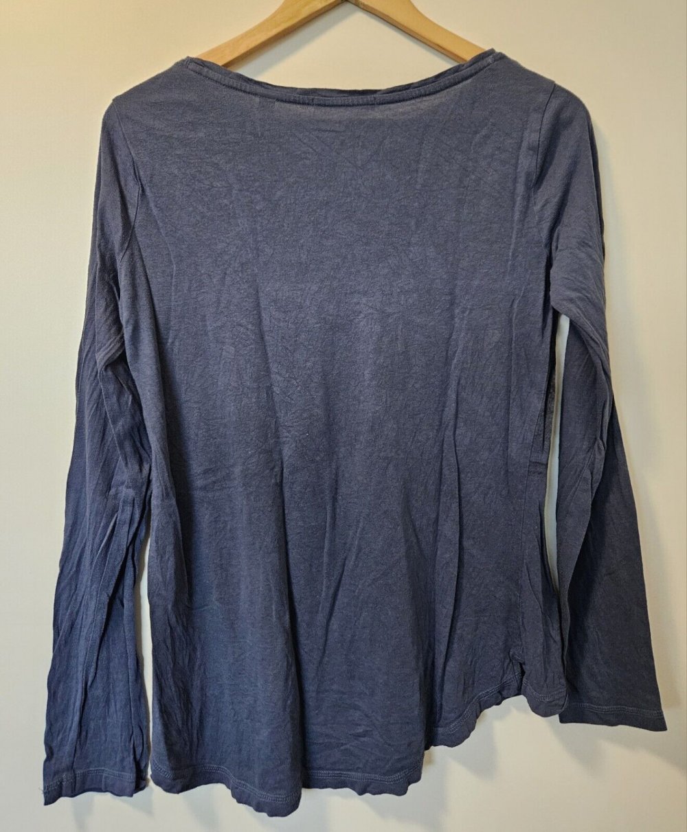 Trendiges Damen Langarmshirt Oberteil Gr. 40 (s.Oliver) blau