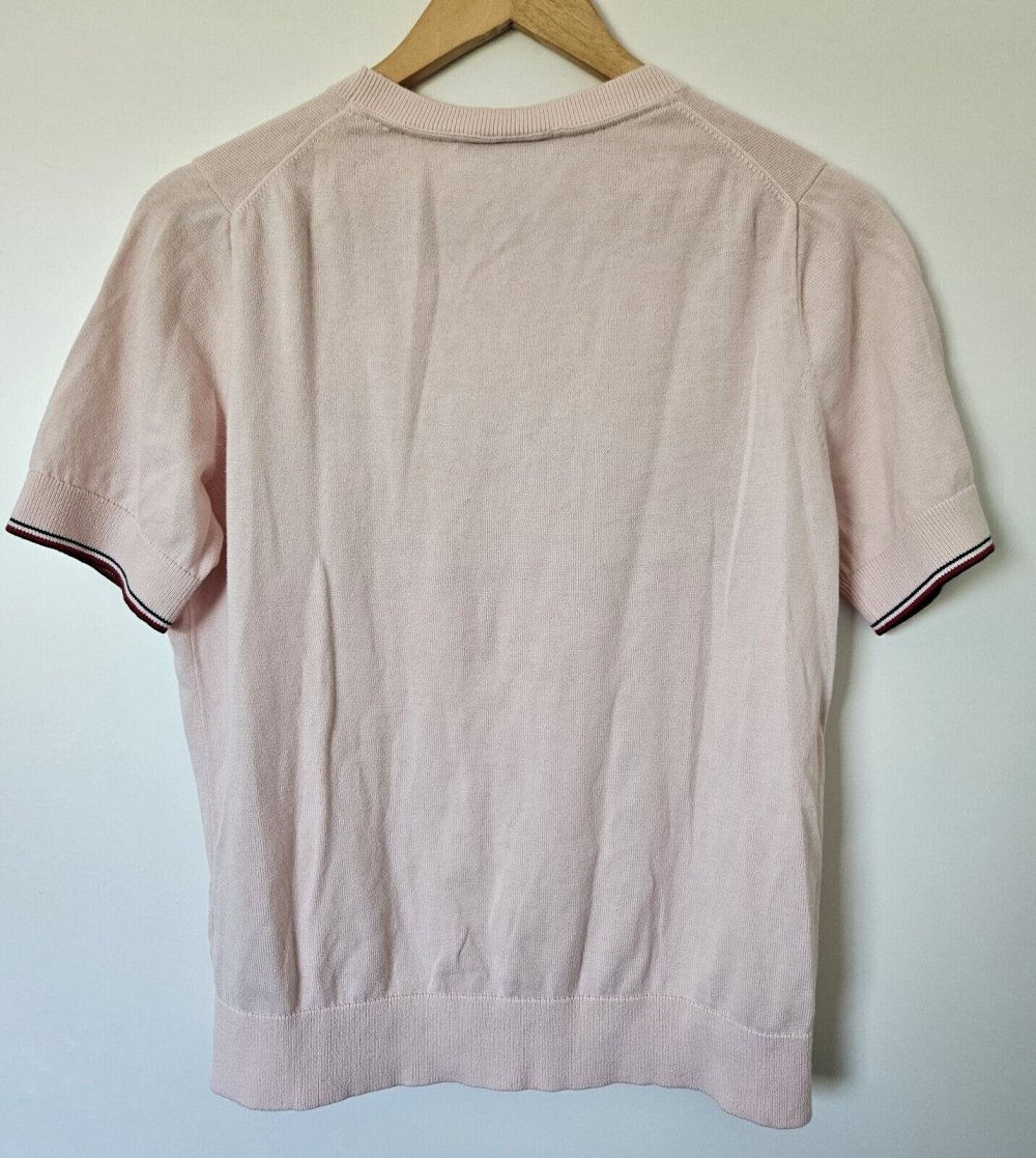 Damen Pullover CO JERSEY STITCH C-NK SS SWEATER Gr. L (Tommy Hilfiger) rosa