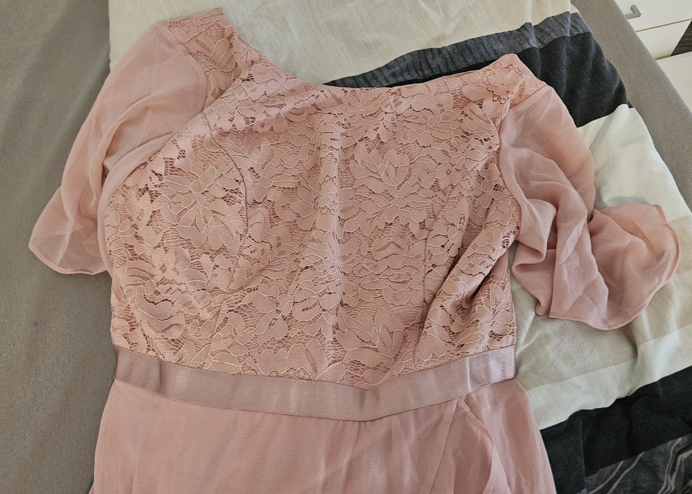 Elegantes Damen Abendkleid Gr. L (Gardenwed) rosa Chiffon (NEU/OVP)