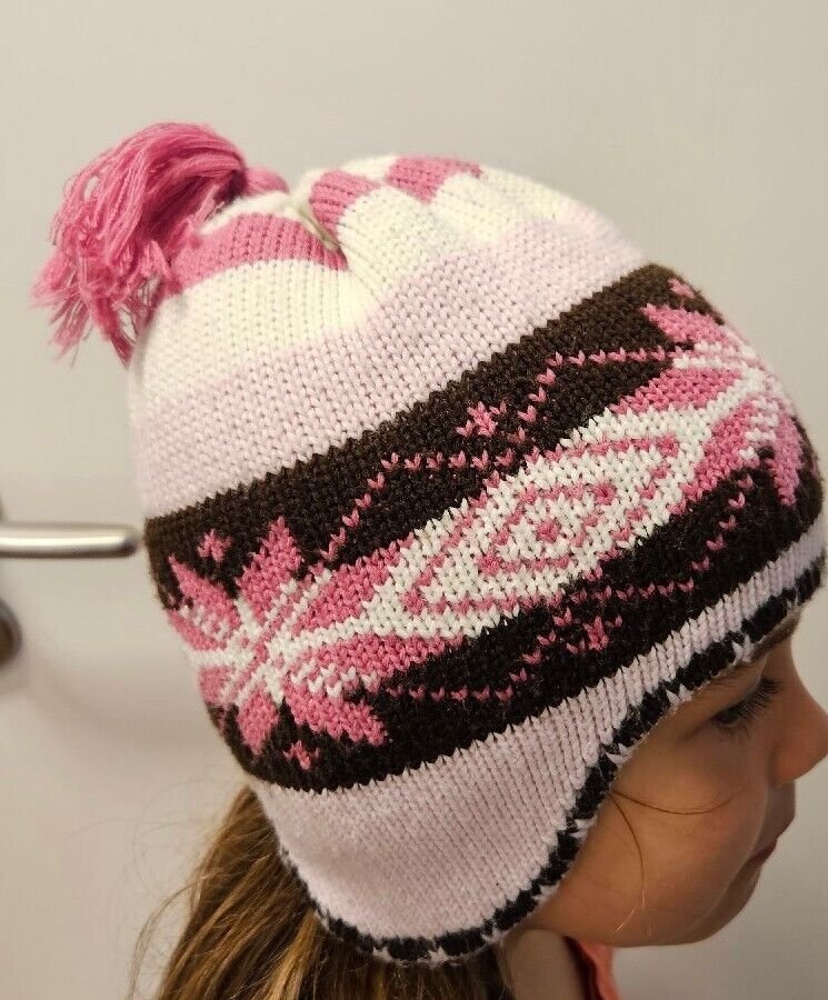 Schöne Damen Wintermütze Strick Made in Germany rosa lila pink