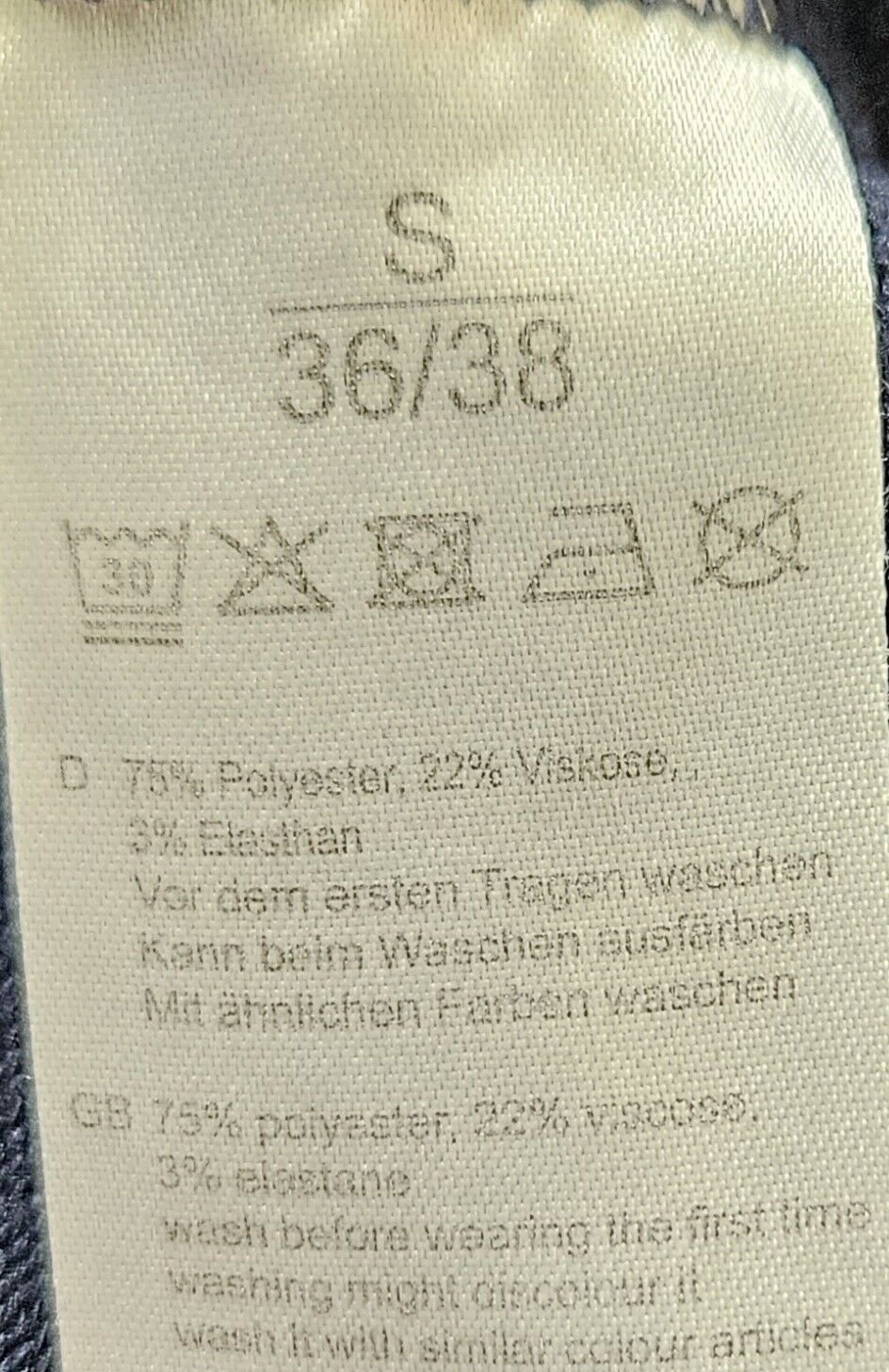 Damen Longstrickjacke offen Gr. S 36/38 blau