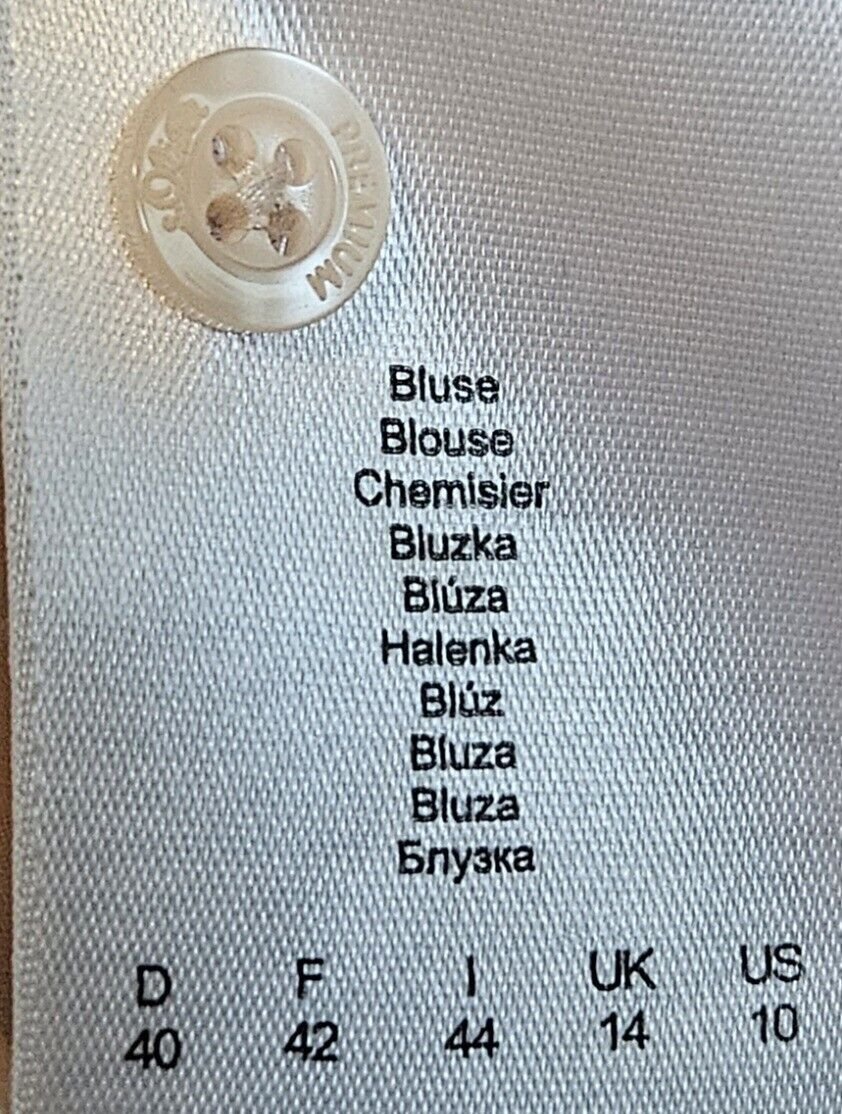 Leichte Damen Langarm Bluse Oberteil Gr. 40 (s.Oliver Premium) rosa/weiss